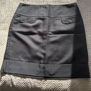 Chelsea & Theodore Black Textured Mini Skirt - size 12